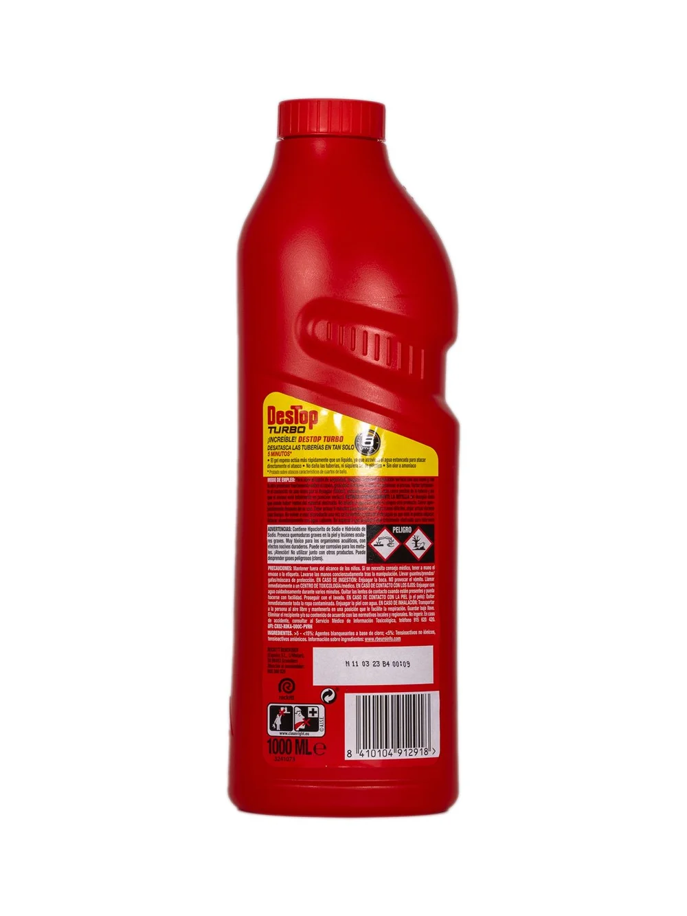 Tenso pro desatascador tuberías gel con lejía turbo top profesional