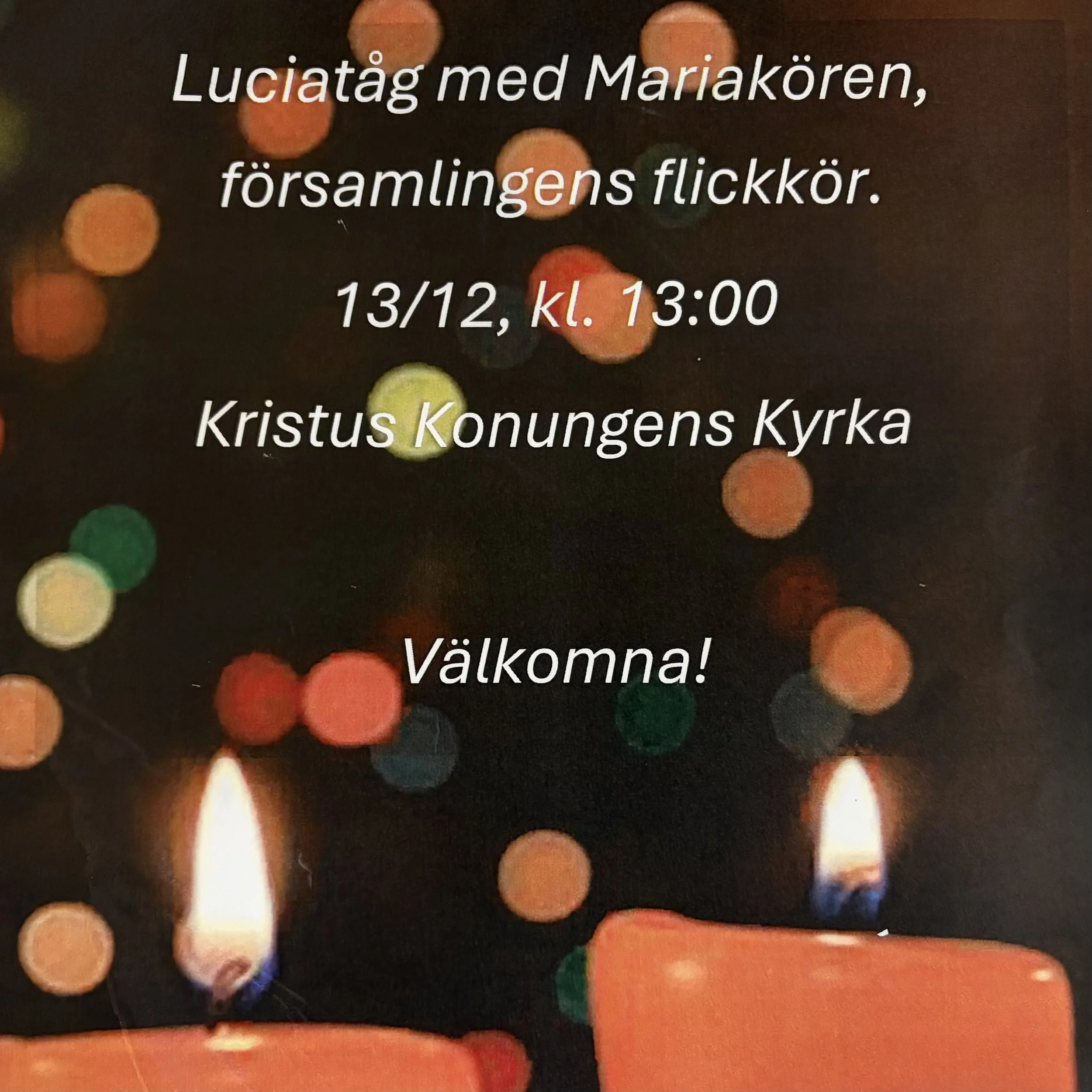 Luciatåg med Mariakören