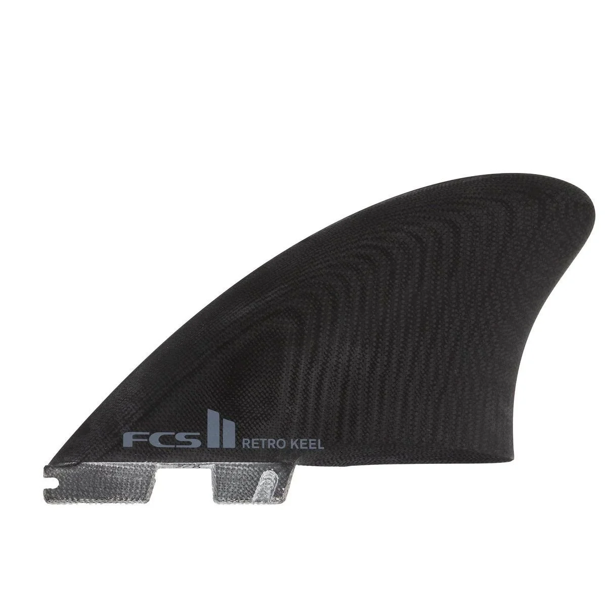 FCS II RETRO KEEL PERFORMANCE GLASS TWIN FINS - BLACK