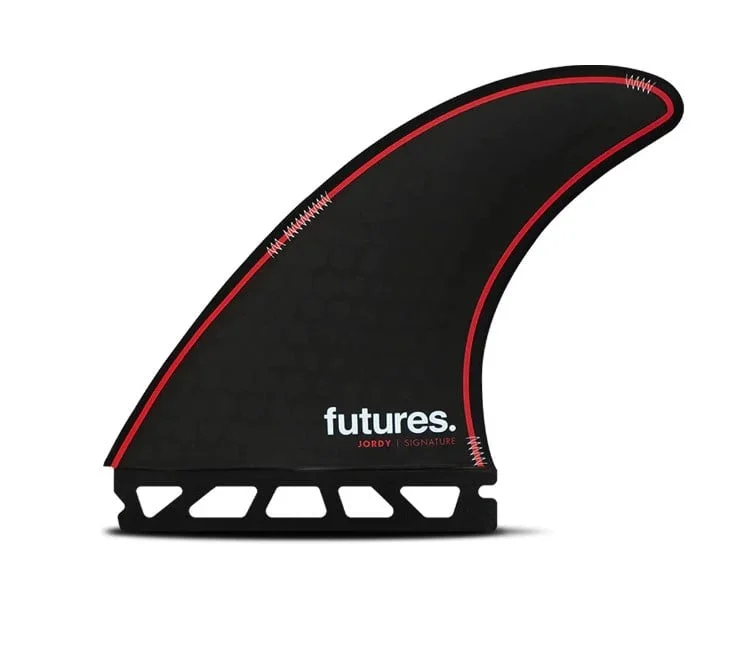 Futures Jordy Hex Large Thruster Fins in Black / Red