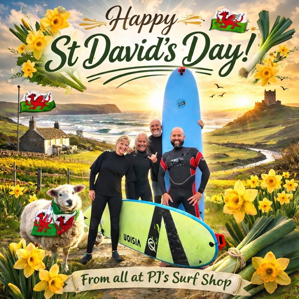 Happy St David&rsquo;s Day !!! Use code FREESHIP online ! #wales #gower #surfing