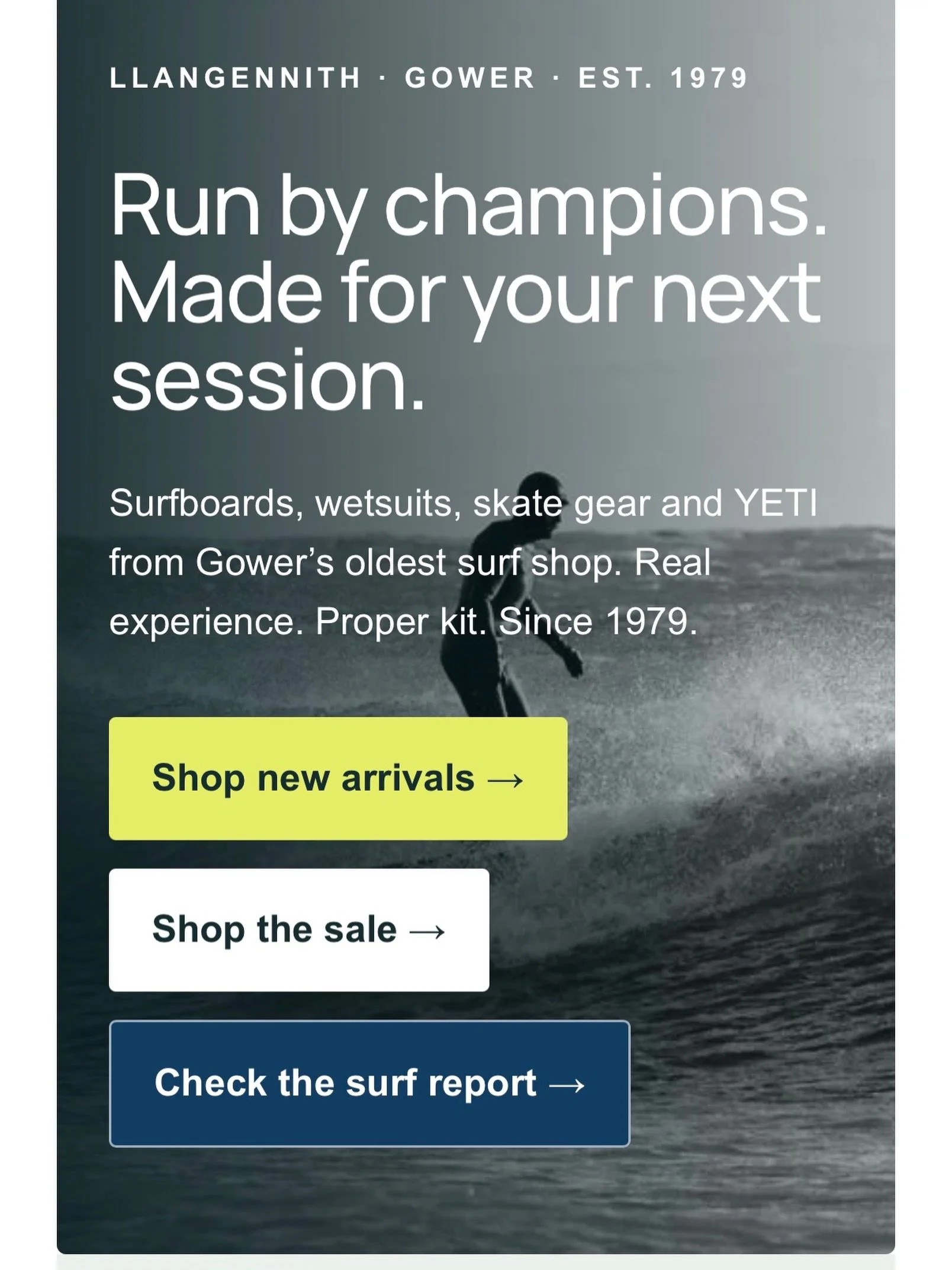 🚨 NEW WEBSITE NOW LIVE! 🚨

🌊 www.pjsurfshop.com 🌊

We&rsquo;ve given the PJ&rsquo;s website a fresh new look &mdash; and added our NEW SURF REPORT &amp; INFO PAGE 🤙

🌊 Llangennith surf outlook
🌬️ Wind &amp; conditions
🌦️ Local weather
🌊 Tide