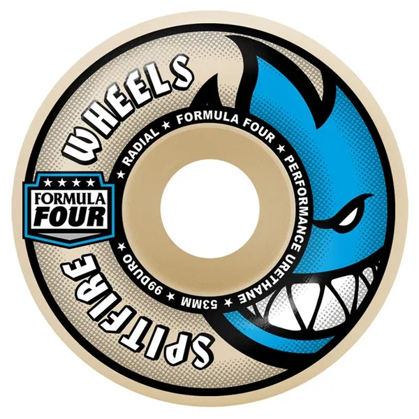 Spitfire Formula Four Radial Wheels 54mm 99A (Natural) Pack of 4