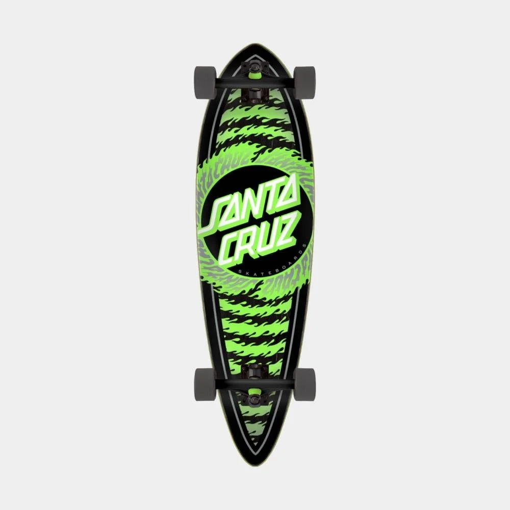 Santa Cruz Longboard Complete Flame Ringed Dot Pintail