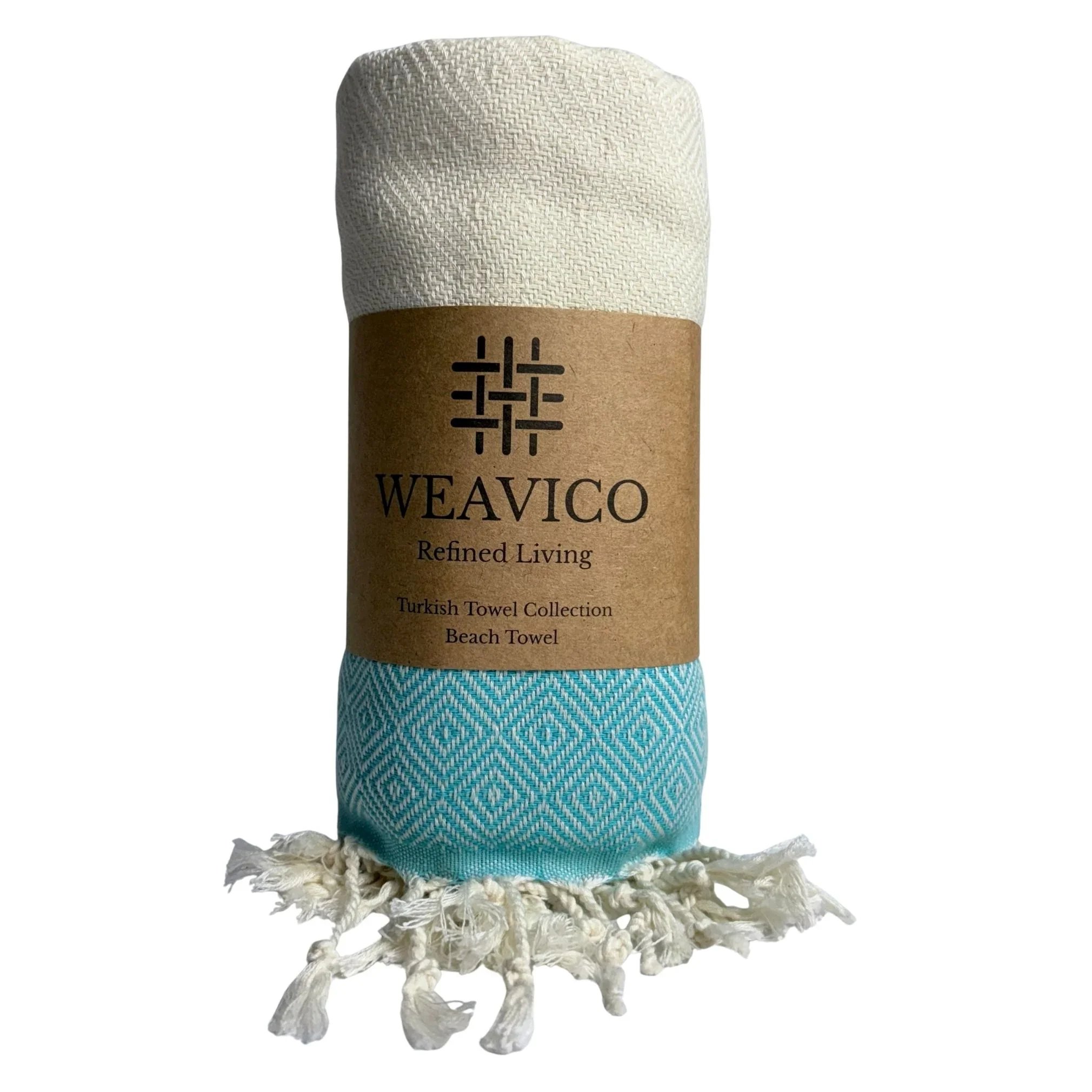 Diamond Turkish Beach Towel with Mid Border – 100% Cotton