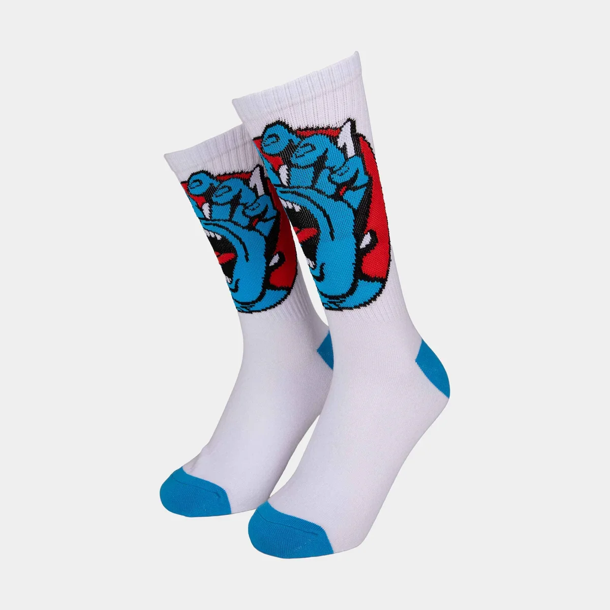 SANTA CRUZ HAND DOT SOCKS 2 PACK BLACK & WHITE
