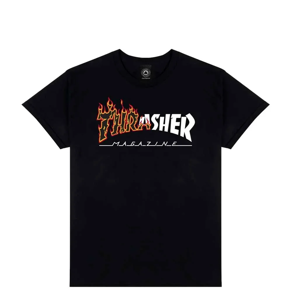 Thrasher Magazine T-Shirt Ignite Short Sleeve T Shirt Black
