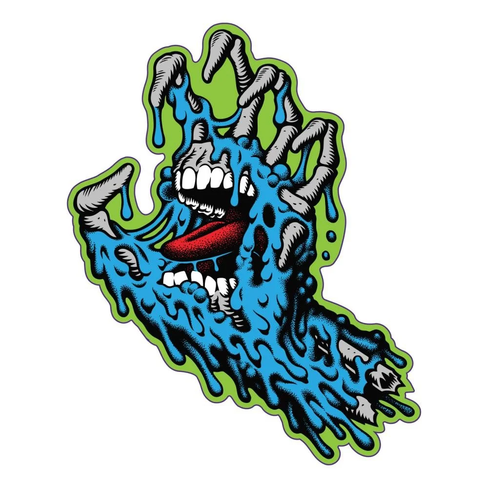 The Santa Cruz Melting Hand Sticker