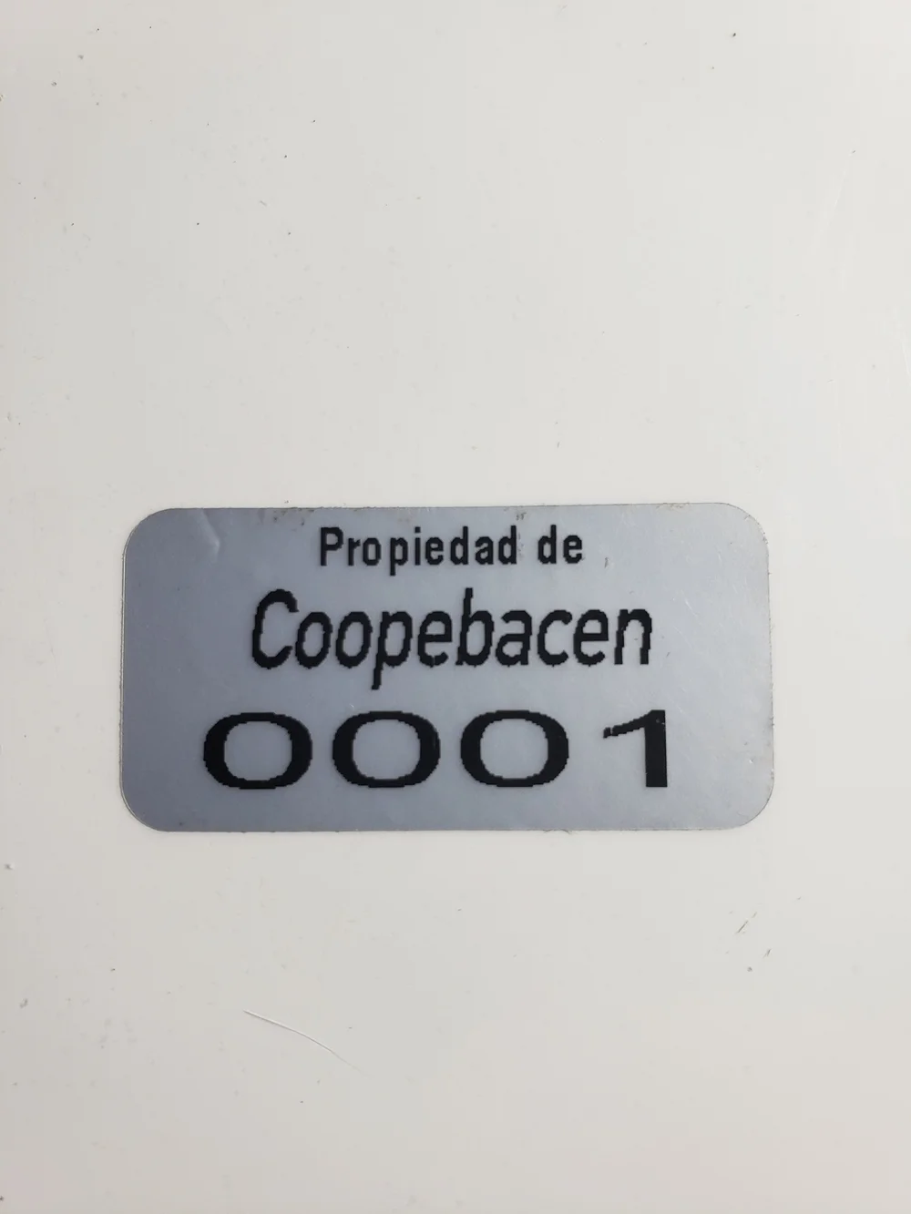 Placa de acero inoxidable de Coopebacen