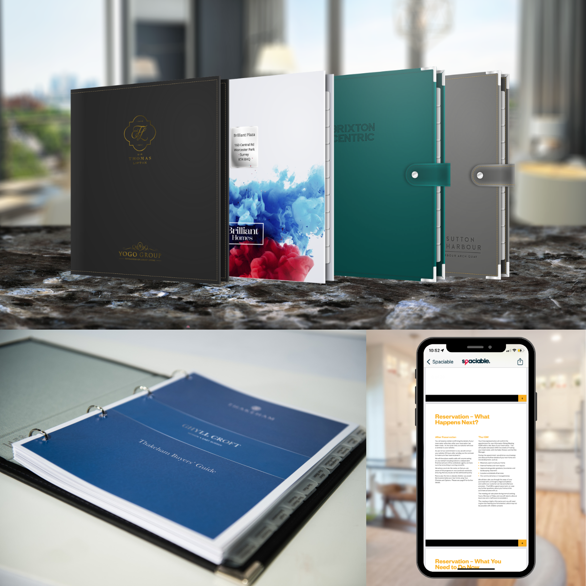 Examples of Home User Guides, Reservation Manuals and residential portal, Spaciable.