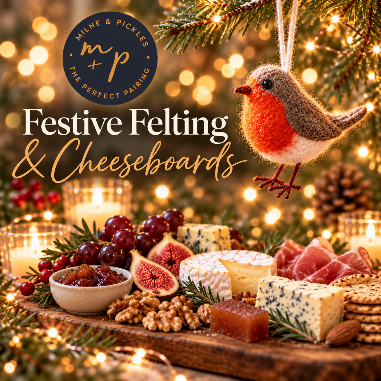 🎄Festive Felting & Cheeseboards 🎄 - Thursday 26th November @ 6pm - or by appointment