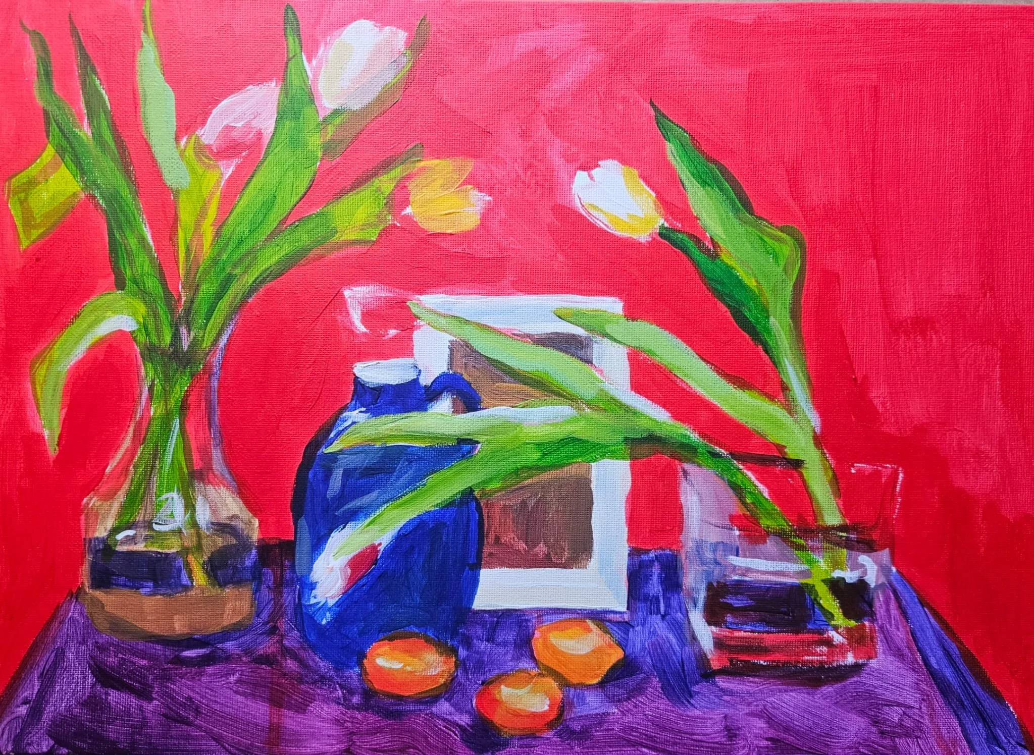 Still Life, Three Ways: Paint - Felt - Print
