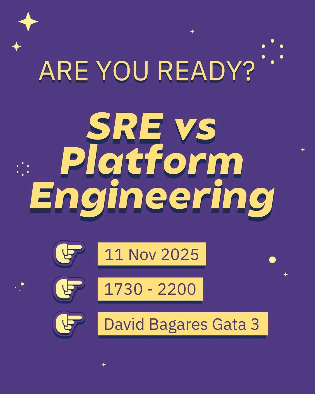 Another Mpya Digital &amp; Friends is around the corner &ndash; and we&rsquo;ve saved you a seat! 🔥🎈🛠️ 🍻 

This edition is all about SRE vs Platform Engineering, two perspectives that shape how we build and operate modern systems today.

Here&rsq