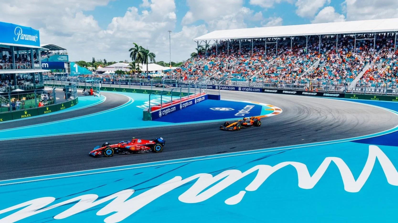 Aerial view of the Miami International Autodrome and Hard Rock Stadium during the Formula 1 Miami Grand Prix