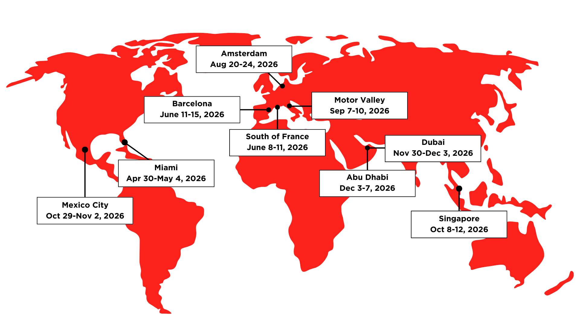 Formula 1 2026 Schedule Map