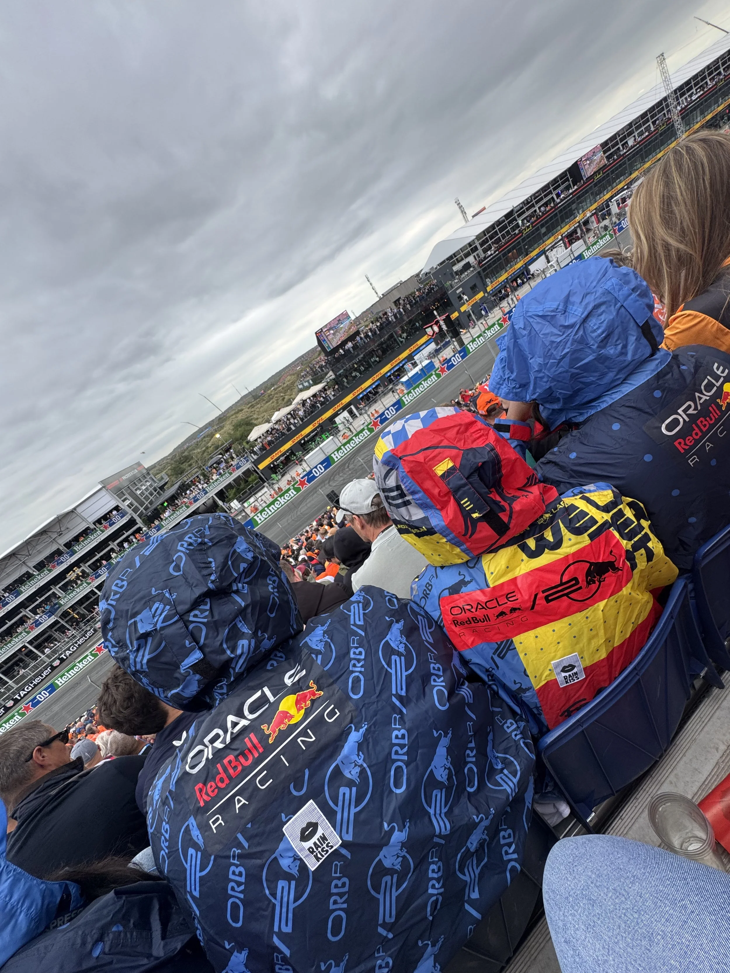 Women in casual layered outfits at the Dutch Grand Prix in Zandvoort with Off to the Races Travel