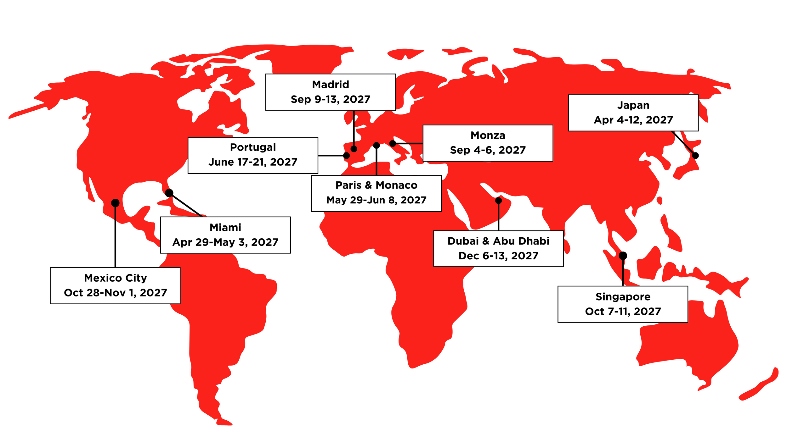 2027 Formula 1 Calendar
