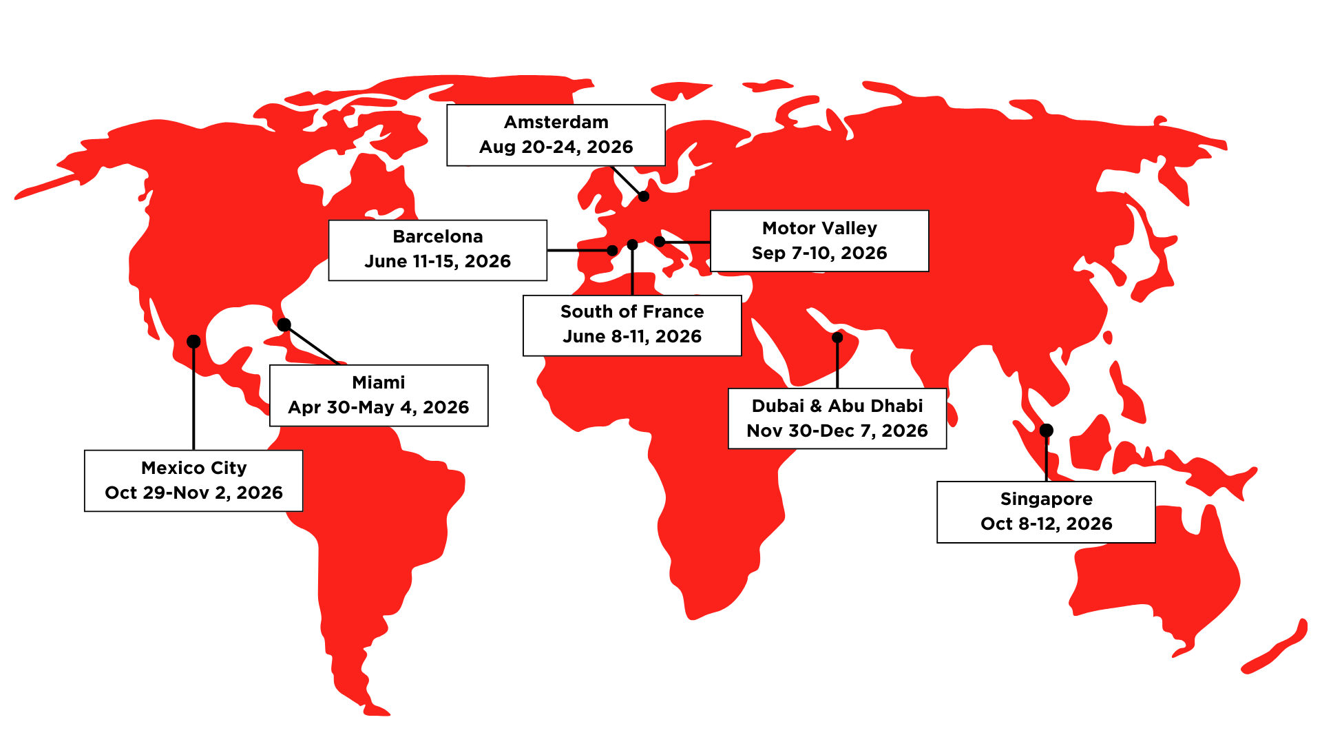 Formula 1 2026 Schedule Map