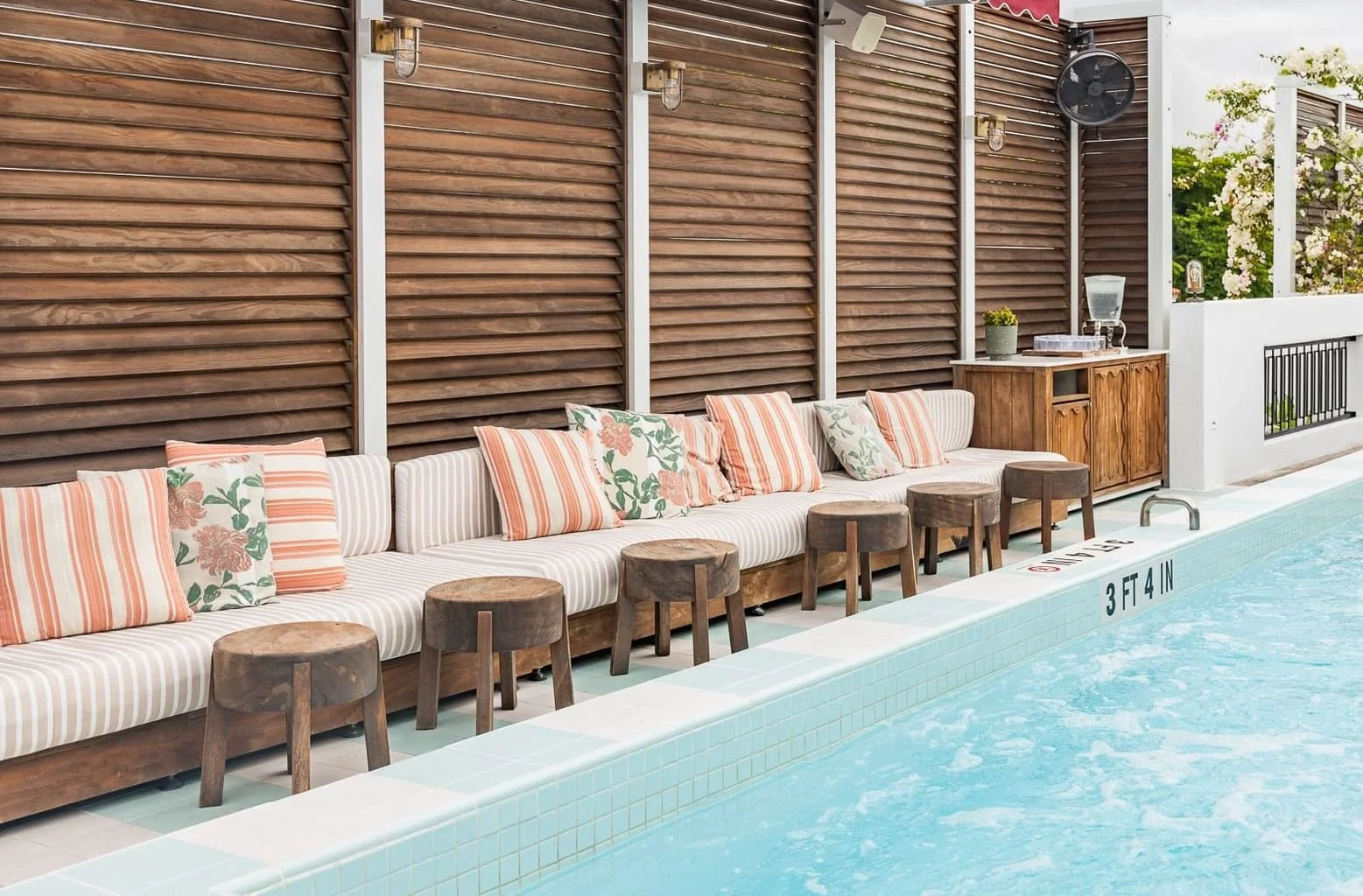 Rooftop pool at The Esmé Hotel on Española Way in South Beach, Miami