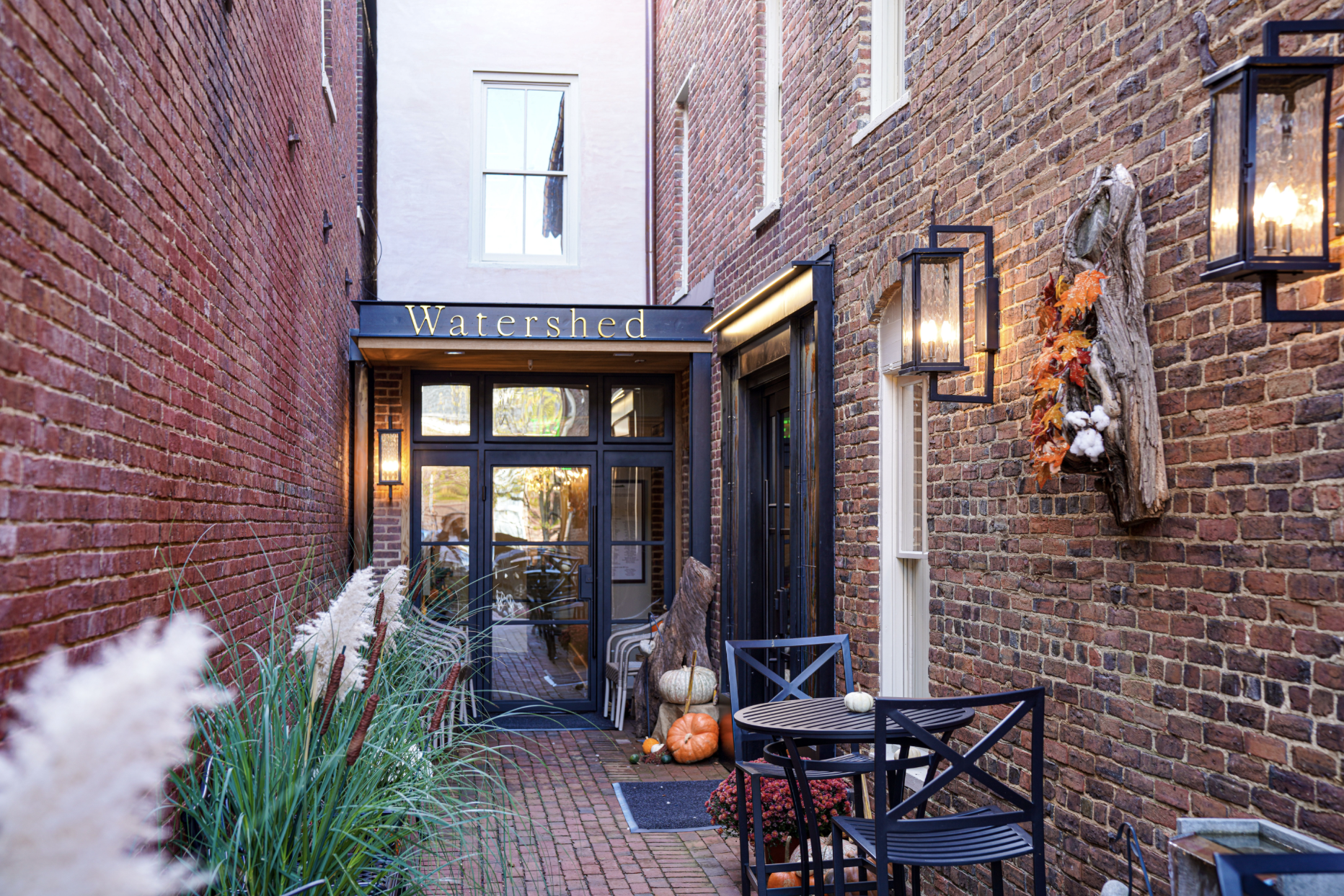 Entrance to Watershed Restaurant in Chestertown MD