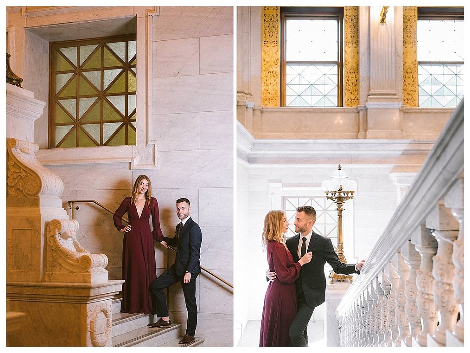 Engagement Photos at the Ohio Statehouse in Columbus Ohio