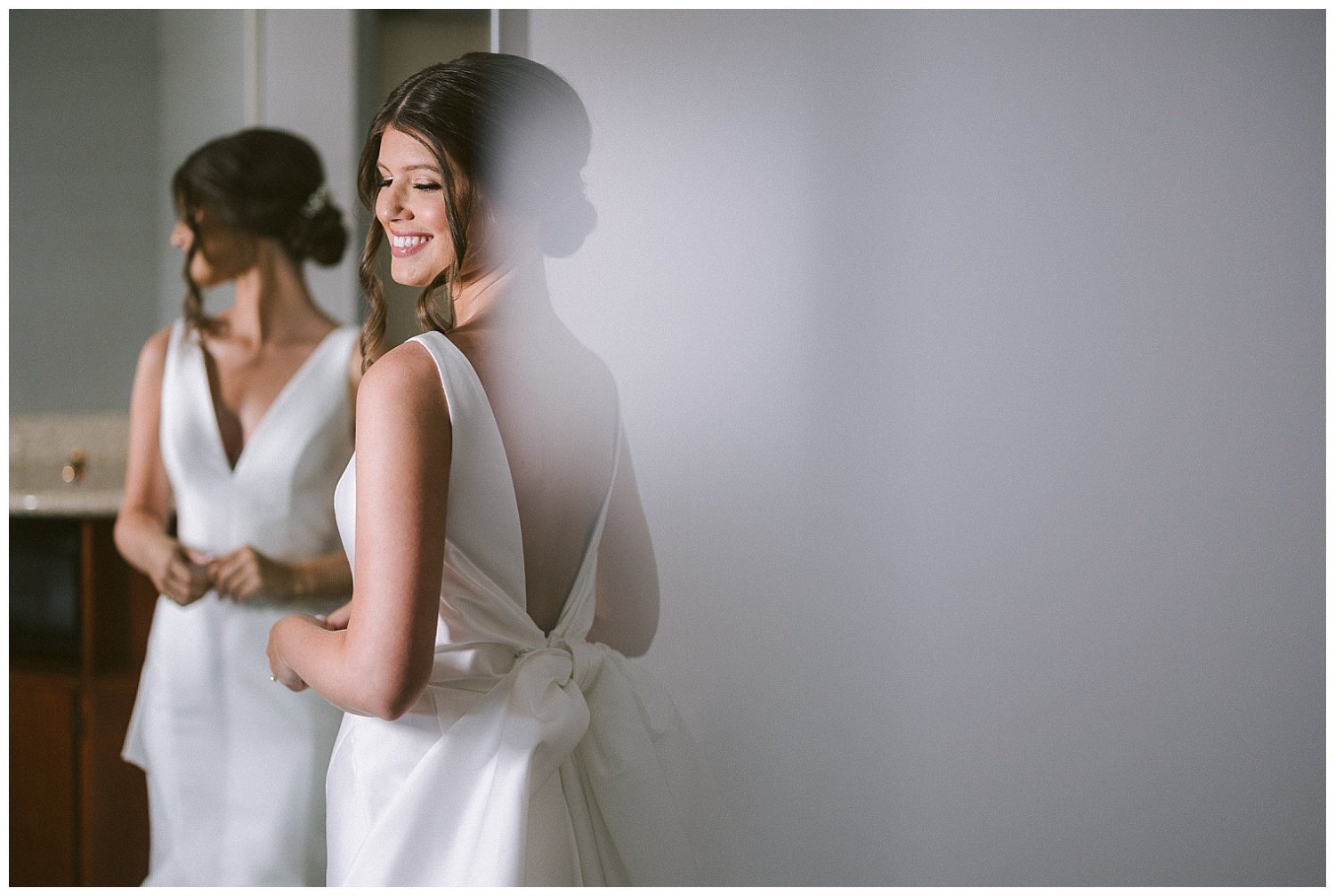 photo of a bride getting ready for her wedding day