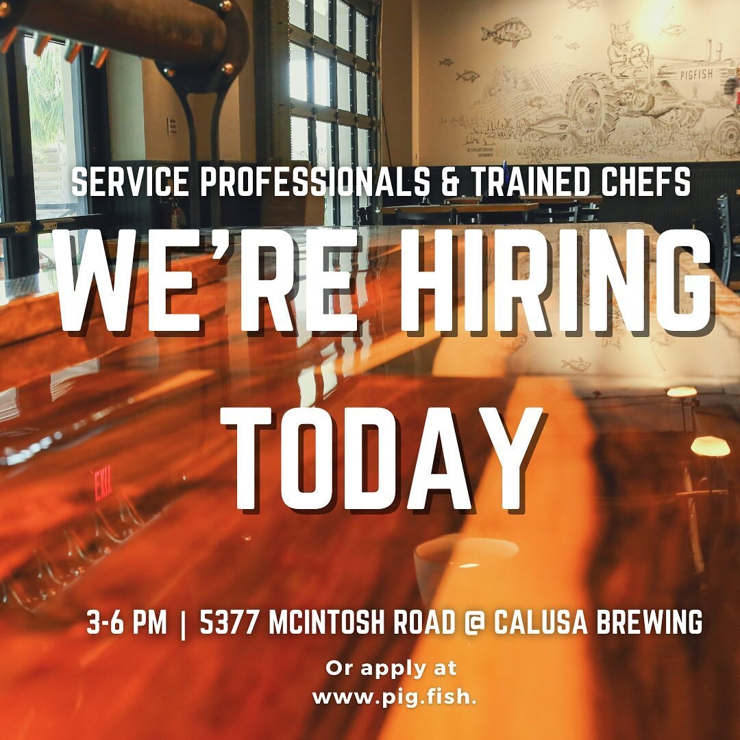 &quot;YOUR CAREER STARTS HERE!

Ready to dive into the world of exceptional cuisine? PigFish is on the lookout for talented chefs and service pros who share our passion for sustainability.

🌟 Be part of our team today!
⏰ Join us between 3-6pm
📍 537