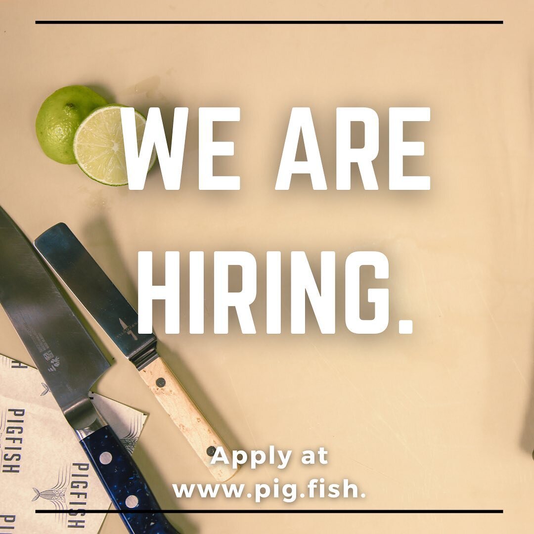 Join the Pigfish team!

We're on the lookout for talented chefs and friendly counter staff to be part of our culinary adventure. If you're passionate about good food and great vibes, apply today and let's create something delicious together!

Apply n