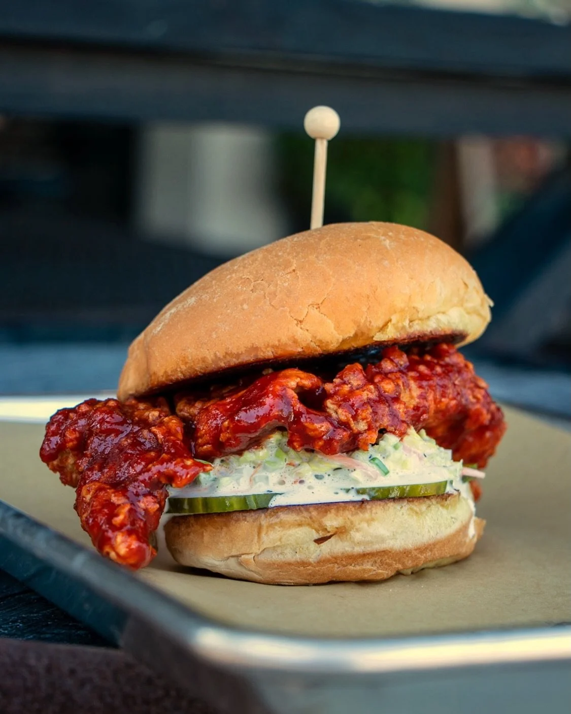 WEEKEND SPECIALS 

Korean chicken Sandwich 🇰🇷🍗🔥
Crispy chicken breast, gochujang sauce, napa cabbage slaw, house pickles, potato bun 

Also featured is our buffalo chicken dip- two can&rsquo;t miss specials available both today and tomorrow (Frid