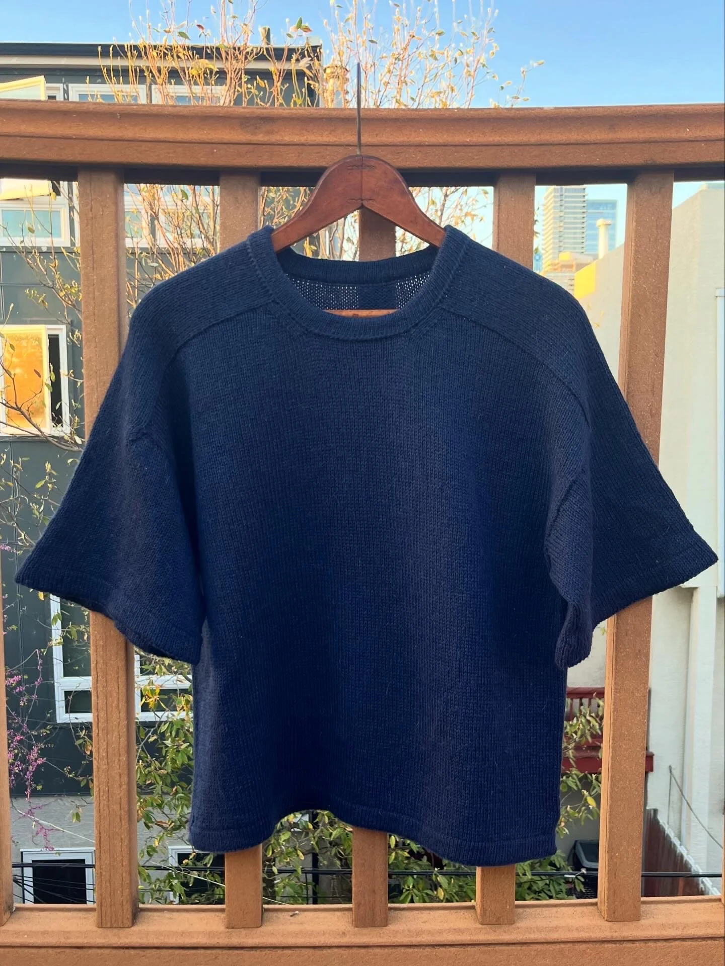 Tee No. 1 (My Favourite Things Knitwear), knit with The Wandering Flock 'Cotton Lino'