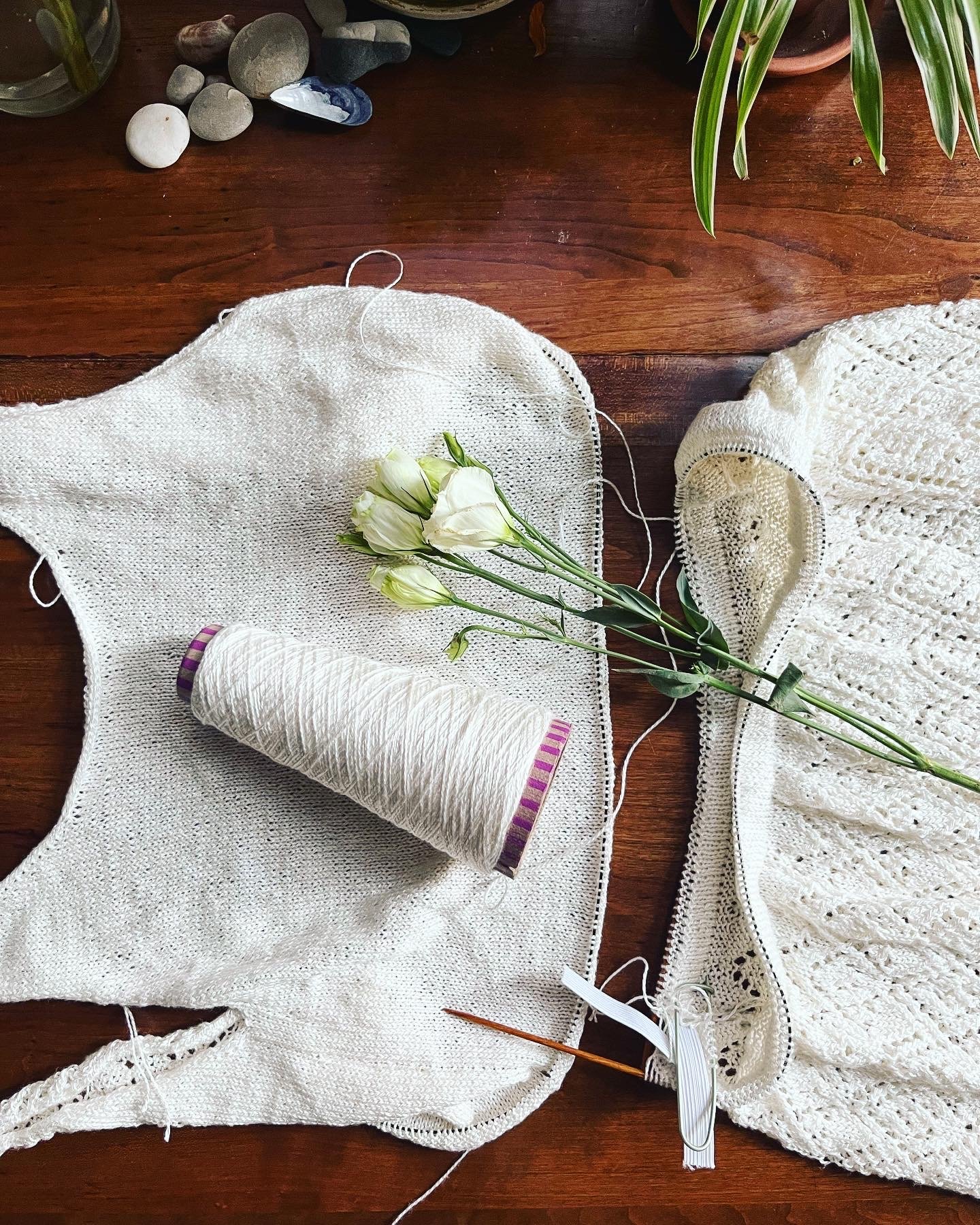 Getting ready to make my skirt + top into a dress!