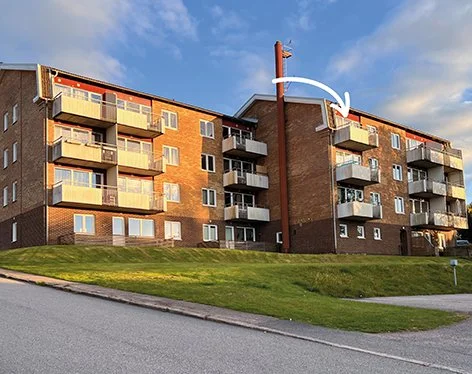 Lägenhet med balkong och utsikt i Ulricehamn
