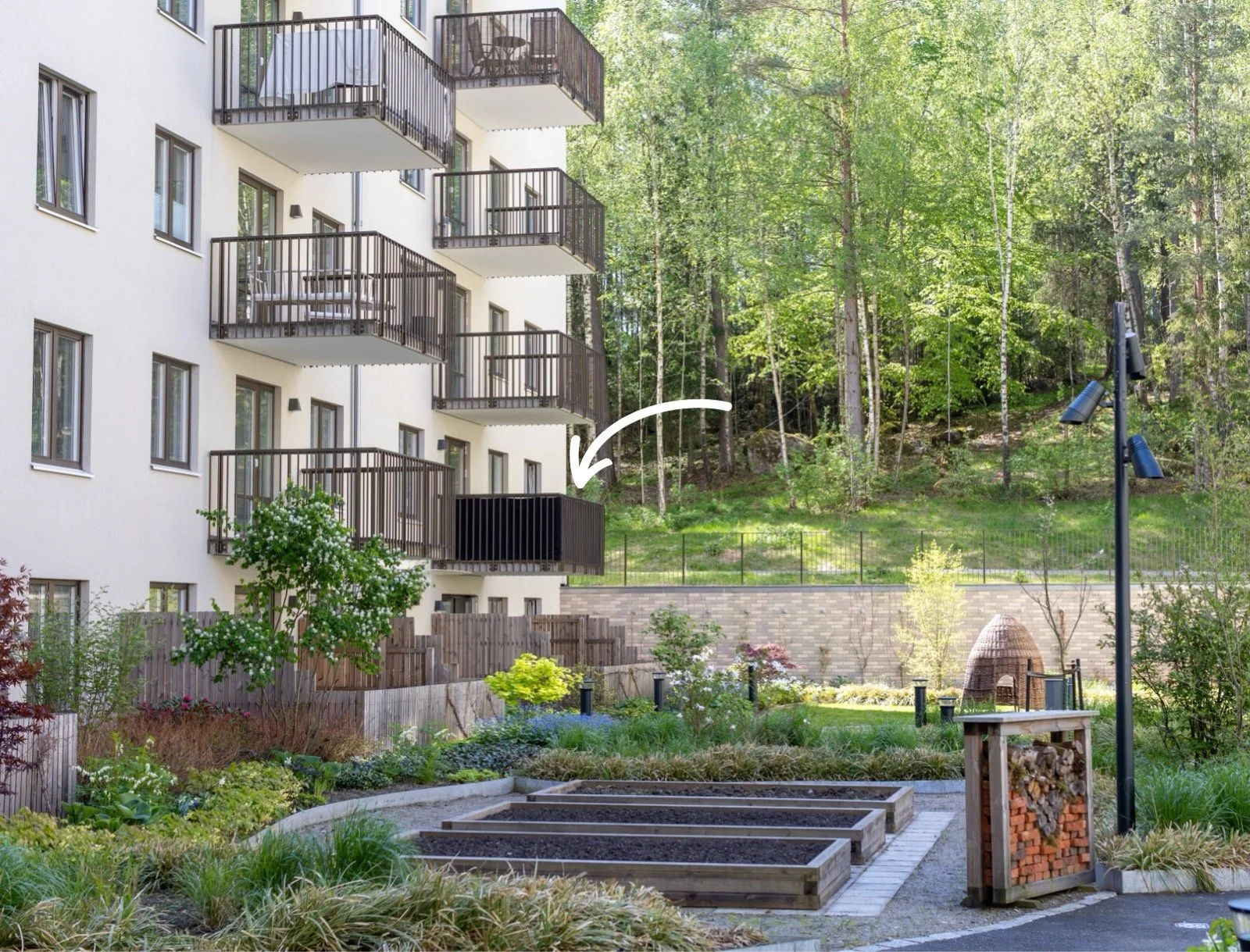 Ledig hyreslägenhet i Borås med fin innergård