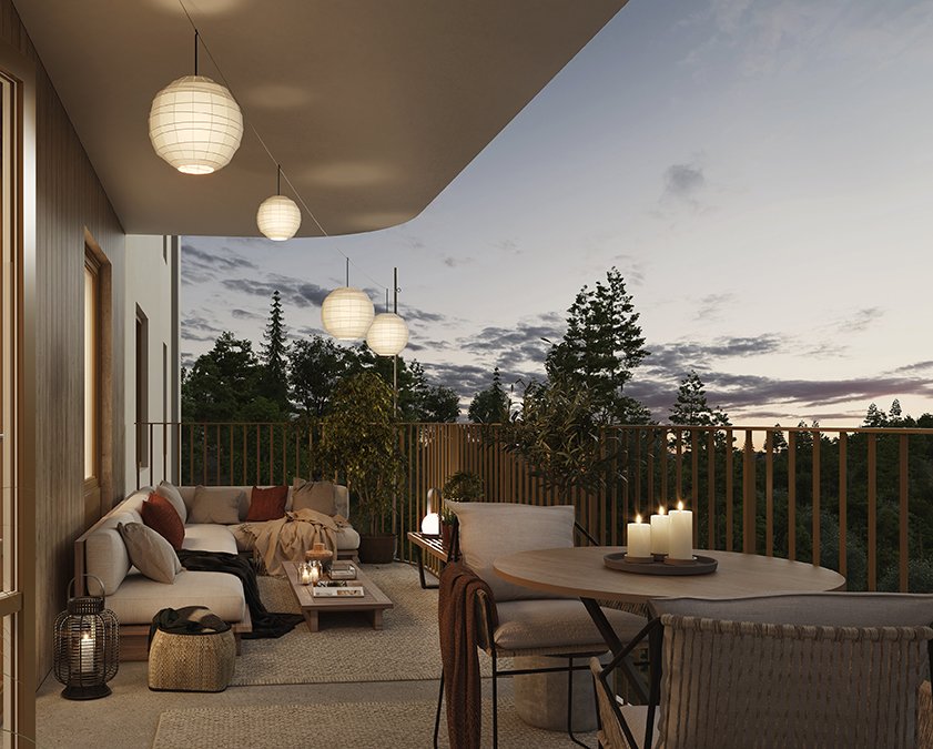 Balkong med utsikt i Sergeanten Borås