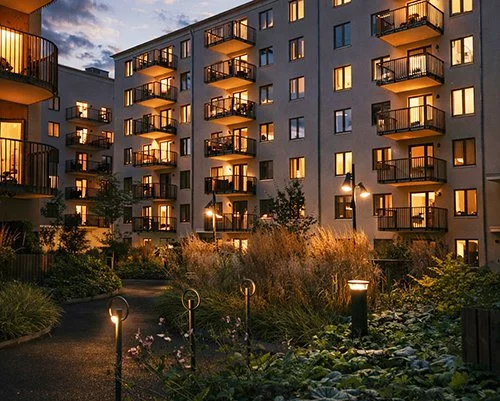 Ledig hyreslägenhet i Borås med fin innergård