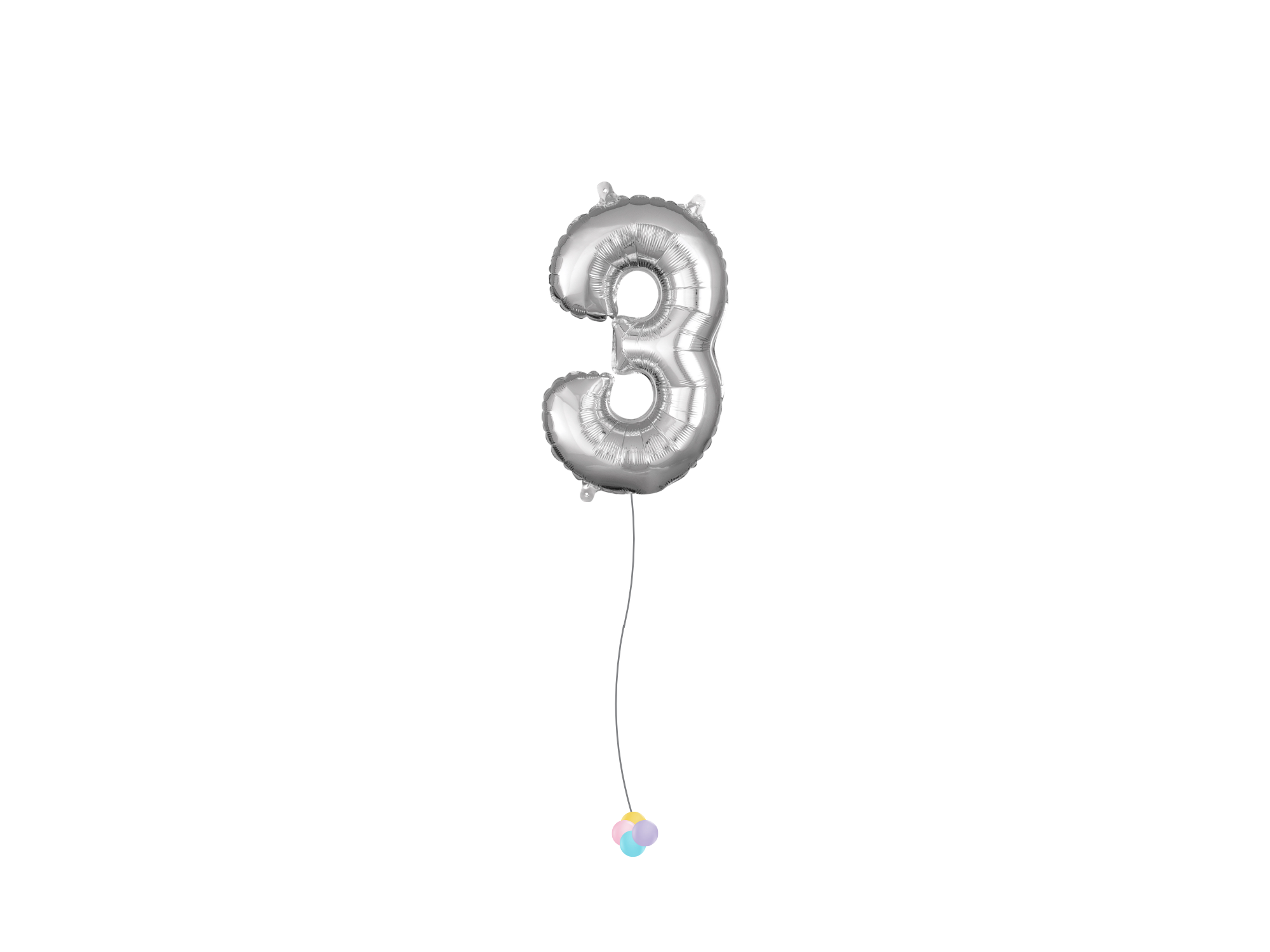 Helium filled foil number or letter balloon