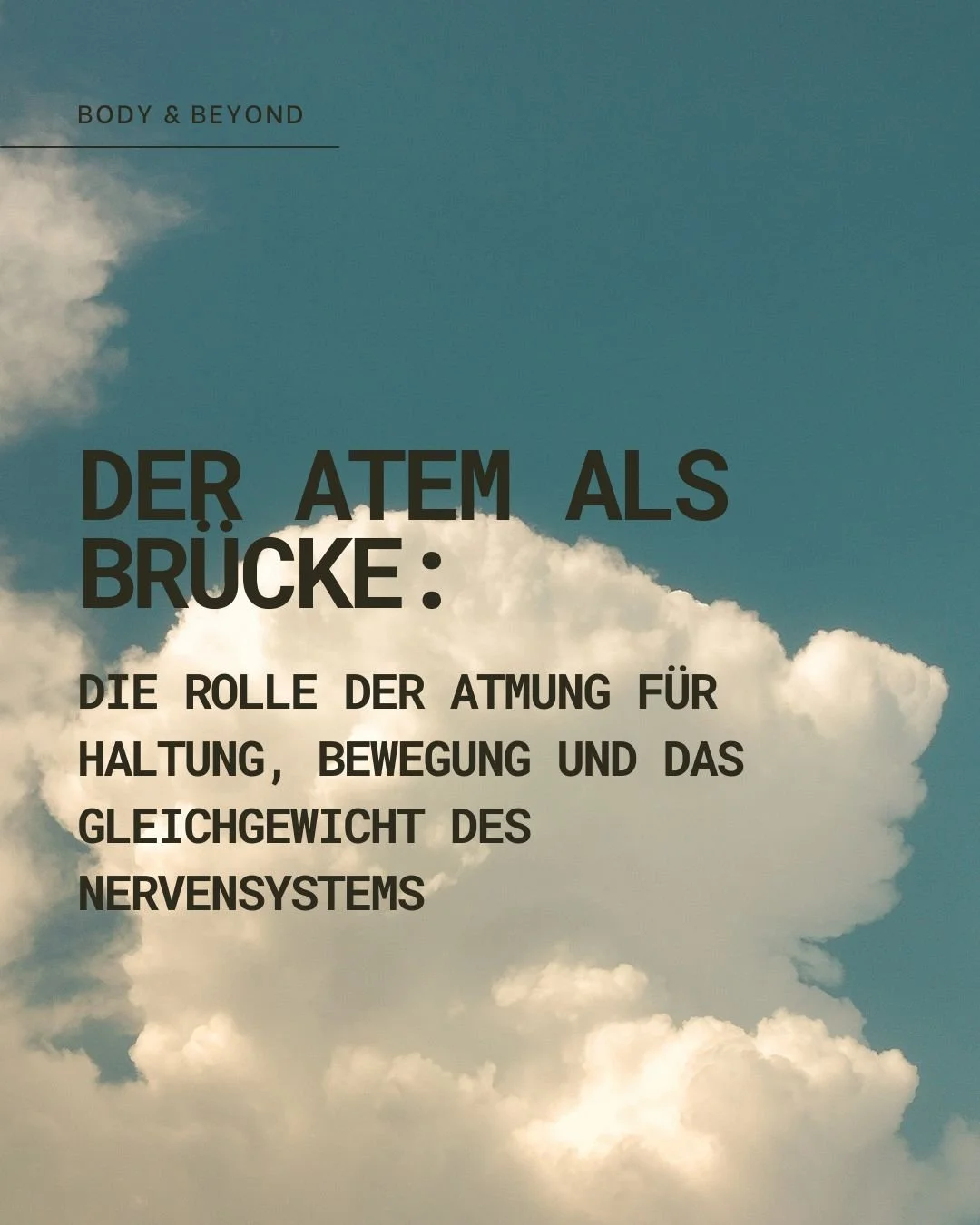 Atem als Brücke: Die Rolle der Atmung für Haltung, Bewegung und Nervensystem-Balance