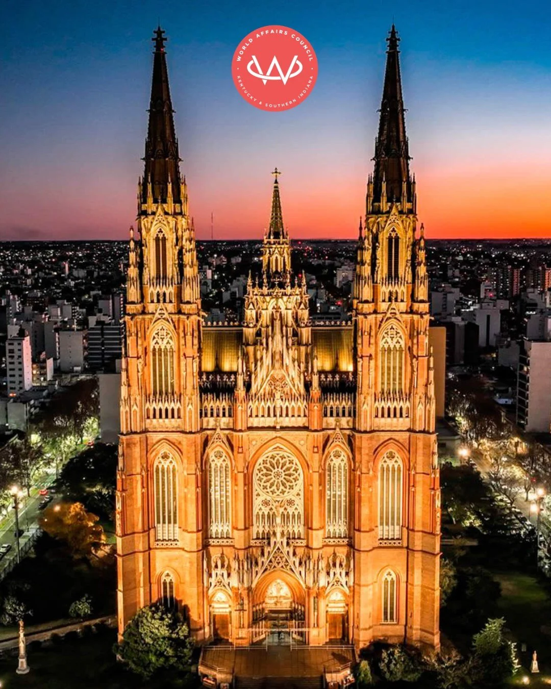 Set along the banks of the R&iacute;o de la Plata in our Sister City, La Plata 🇦🇷, the Cathedral of La Plata rises as one of the city&rsquo;s most iconic landmarks&mdash;celebrated for its striking neo-Gothic design, towering spires, and intricate 
