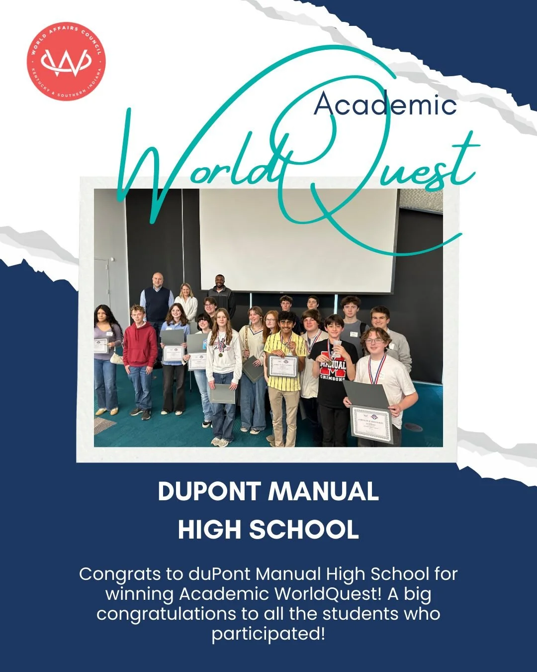 This month, the WAC hosted our Regional Academic WorldQuest, bringing together high school teams from across the region to test their knowledge of global affairs, geography, and international current events. After an exciting and competitive evening,