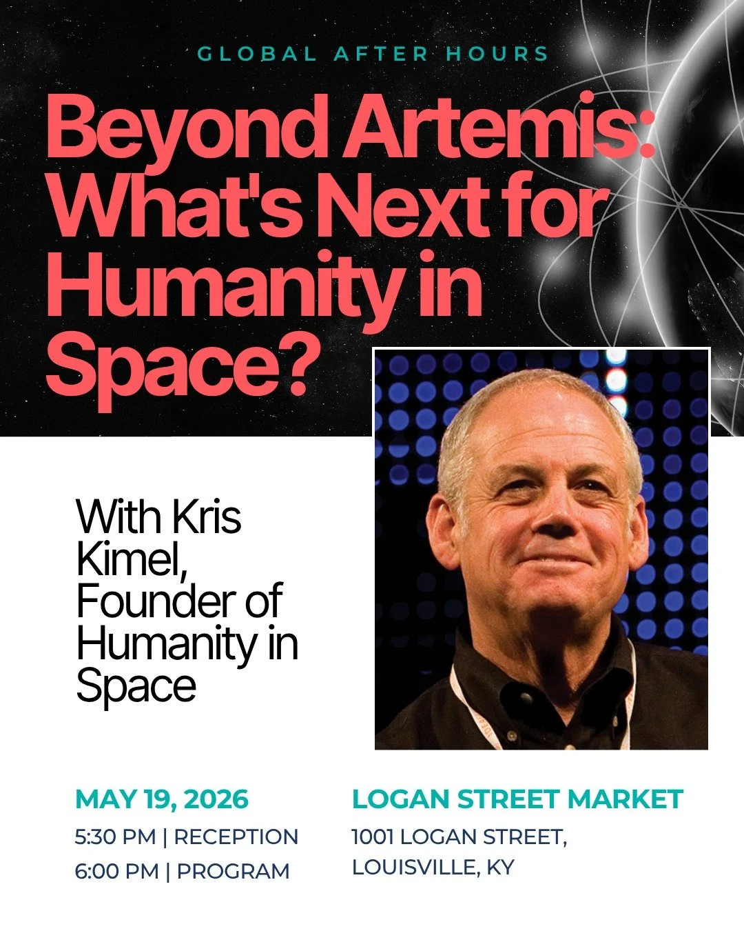 Join Kris Kimel for a timely discussion on how emerging technology, commercial space, and international collaboration are transforming the space sector. From lunar missions to new frontiers, explore how innovation is driving what comes next.

📅 May 
