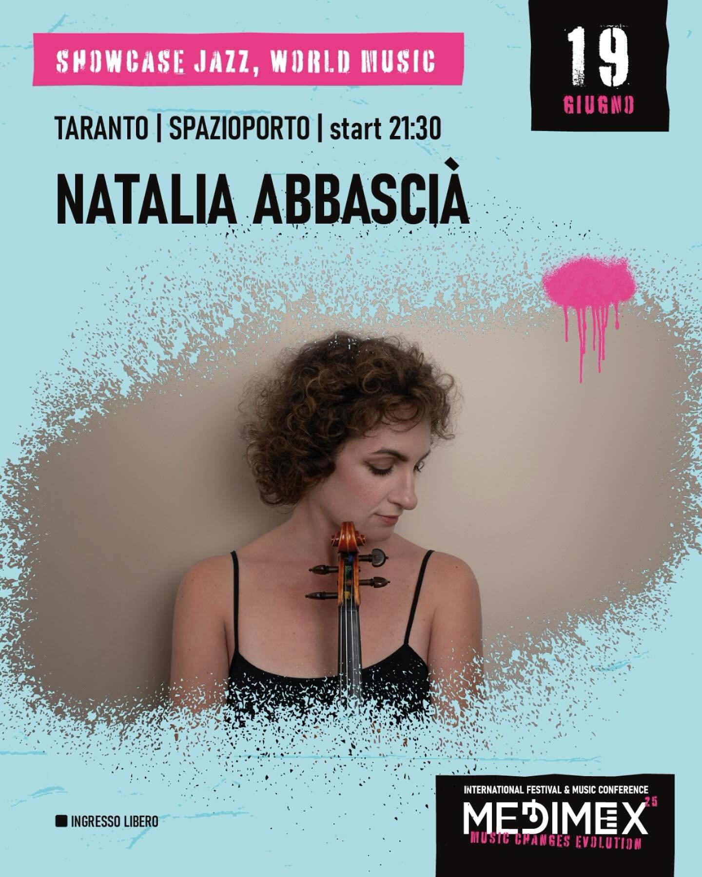 🦋Il 2025 continua a stupirmi🦋

&ldquo;Picche Cause&rdquo; &egrave; stato selezionato per gli showcase @medimex_music 2025! 
Il 19 Giugno alle ore 21:30 sar&ograve; in solo, voce e violino, presso lo @spazioporto_taranto . 
Grazie @pugliasounds e @p
