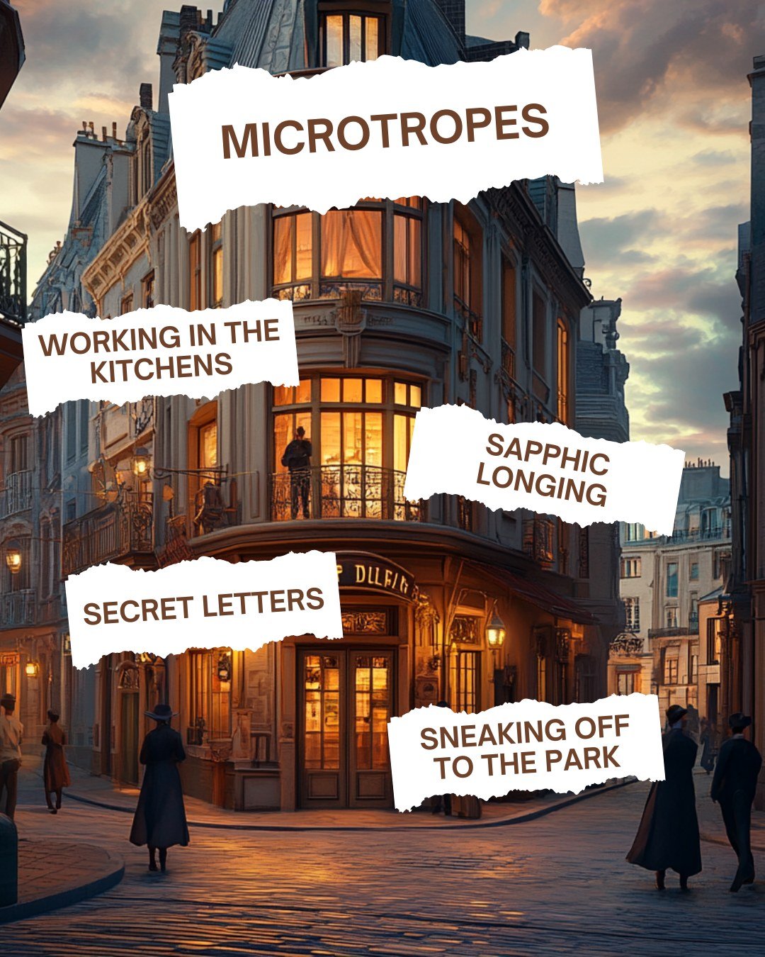 💌 Microtropes we&rsquo;re obsessed with:
&ndash; sapphic longing that simmers beneath every glance 🌙
&ndash; secret letters tucked into coat pockets ✉️
&ndash; sneaking off to the park just to be near her 🌳

📚 Secrets at the Ambrose Caf&eacute; b