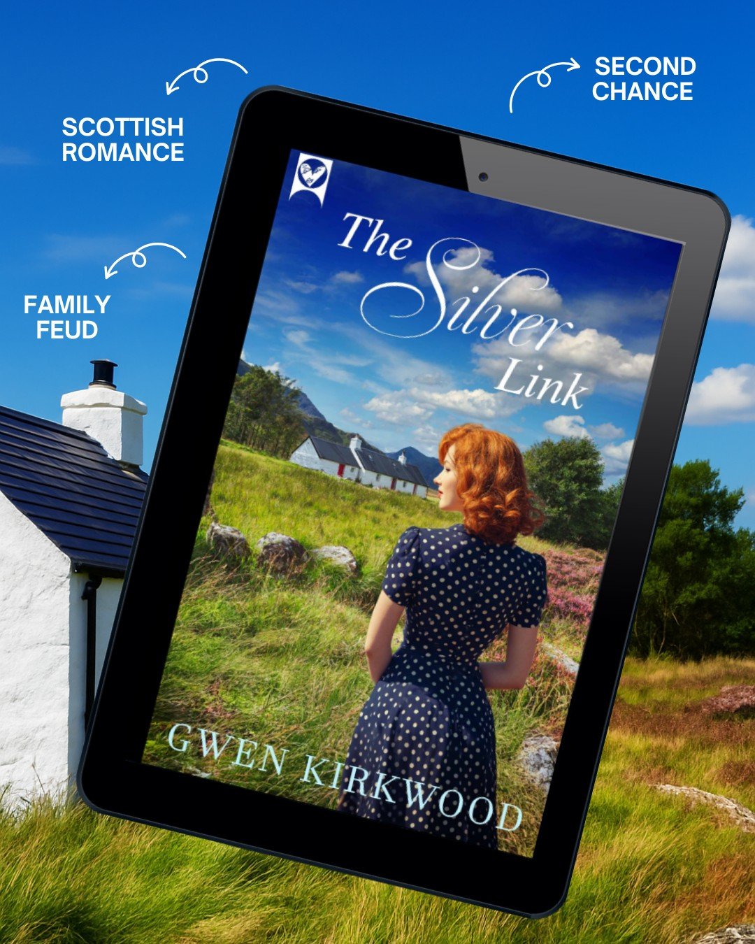 🏔️ A rugged Scottish estate. A decades-old family feud. A second chance neither of them expected&hellip;

💙 THE SILVER LINK by Gwen Kirkwood
✨ OUT NOW for 0.99 &amp; available on Kindle Unlimited!
👉 https://geni.us/the-silver-link-fb

#historicalr