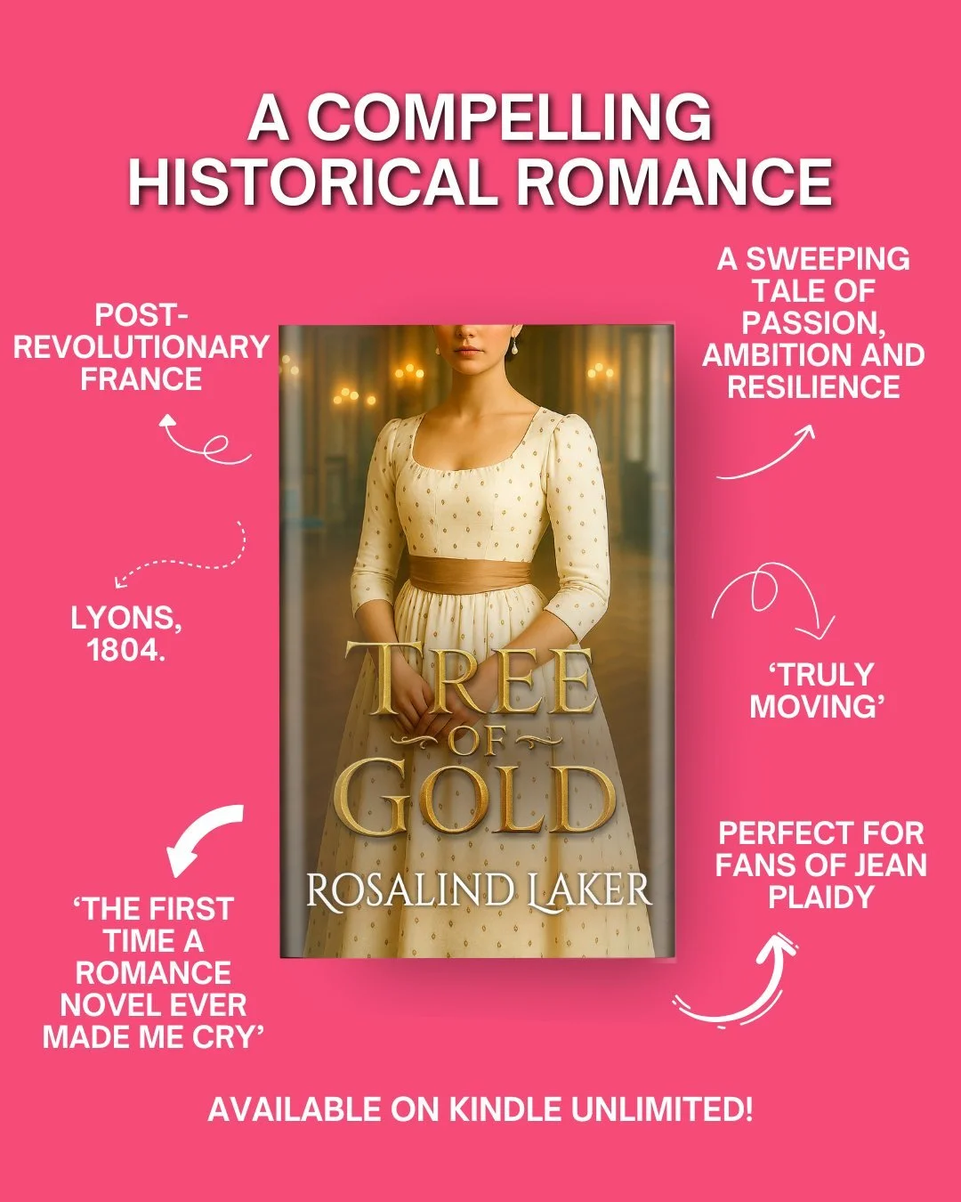 💛 Forbidden love. Fierce ambition. One woman&rsquo;s destiny woven in silk and scandal.

📖 TREE OF GOLD by Rosalind Laker
✨ Out now and available on Kindle Unlimited
👉 https://geni.us/tree-of-gold-fb

#historicalromance #frenchhistory #epicreads #
