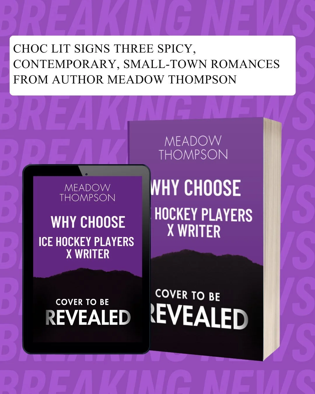 📚 You asked. We listened.
Think:
Ice hockey MMCs, small-town sparks . . .
and yes the Why Choose heat is arriving at Choc Lit 🔥

#choclit #whychooseromance #icehockeyromance #smalltownlove #spicybooks  #bookstagram #romancecommunity