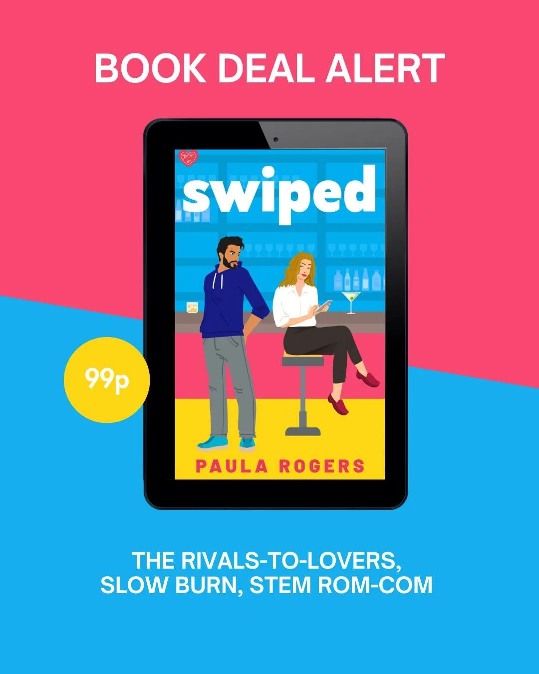 Two rivals. One bet. First to fall in love wins.
A slow-burn STEM rom-com packed with sizzling banter, opposites-attract energy, and laugh-out-loud moments.

#romcomreads #stemromance #rivalstolovers #slowburnromance #kindlereads #bookstagram #kindle