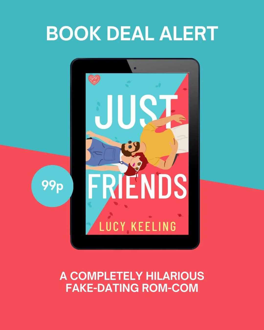 📚 Polly needs a plan. Bailey needs a fake girlfriend.
Pretending to be in love should be easy. Falling for your brother&rsquo;s best friend is not.
Just Friends is a laugh-out-loud rom-com with big heart and irresistible chemistry.

🩷 Friends-to-lo
