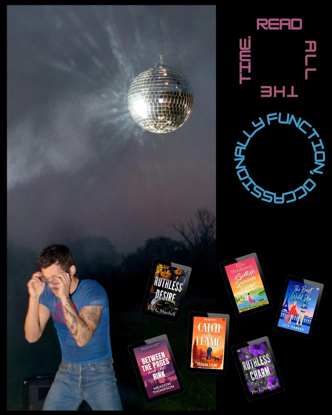 New Harry Styles album. Same reading addiction.

We&rsquo;ll obviously be streaming Kiss All the Time. Disco, Occasionally 😳

But be honest . . . what are you reading in between plays? 👀

#harrystyles #kissallthetimediscoocassionally #romancebooks 