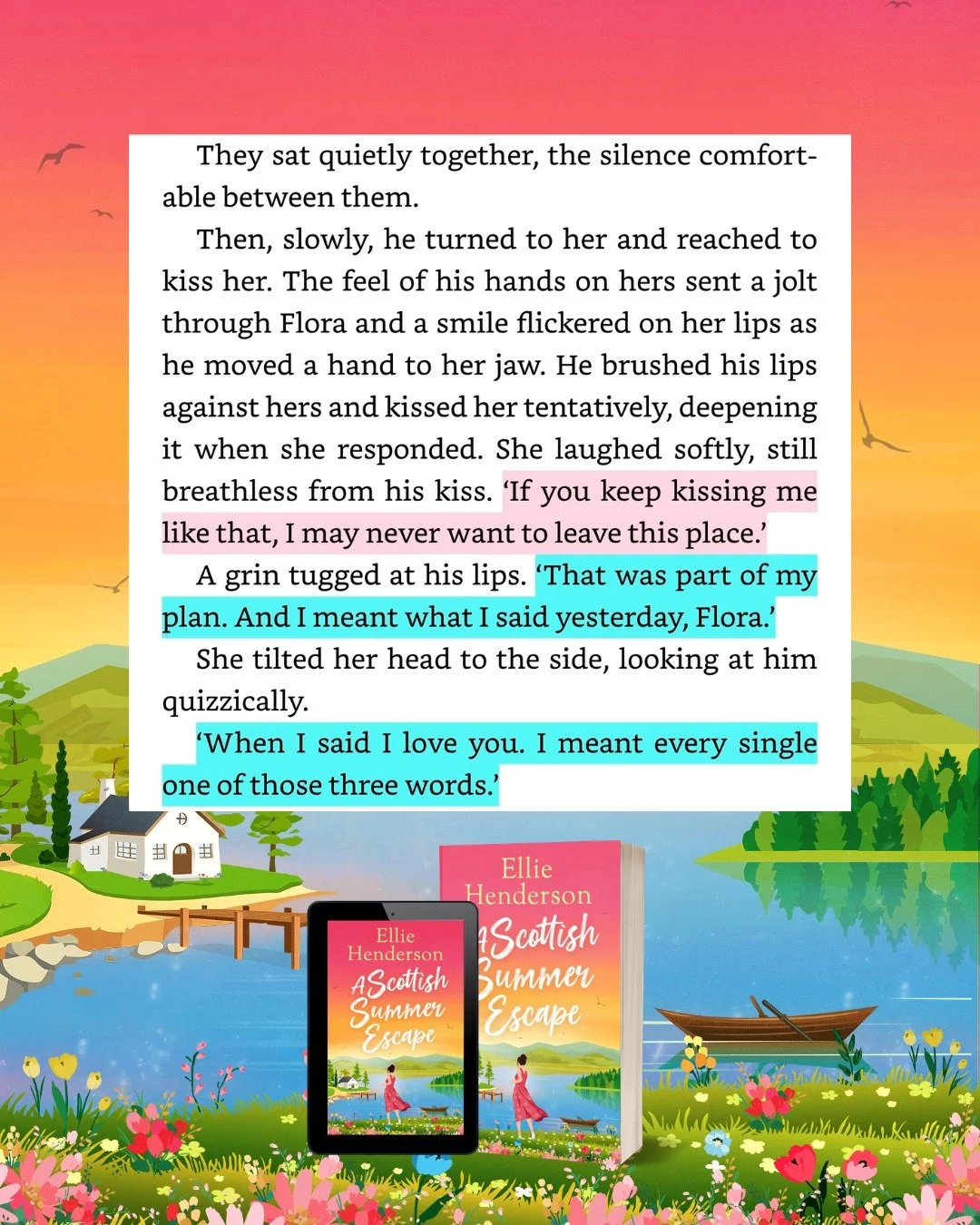 A little teaser from A Scottish Summer Escape 📚

📖 A Scottish Summer Escape by Ellie Henderson

☀️ Enemies-to-Lovers
☀️ Second-Chance
☀️ Small-Town
☀️ Forced Proximity
☀️ New Beginnings

#smalltownromance #enemiestolovers #secondchanceromance #feel
