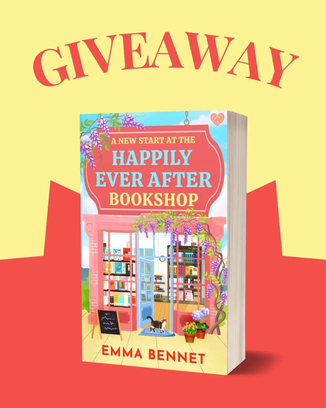 📚 Win a paperback copy of A NEW START AT THE HAPPILY EVER AFTER BOOKSHOP by Emma Bennet - a heartwarming small-town romance of second chances, with slow-burn chemistry and a guaranteed HEA. 

How to enter:
❤️ Follow us and @romanceemma
❤️ Like this 